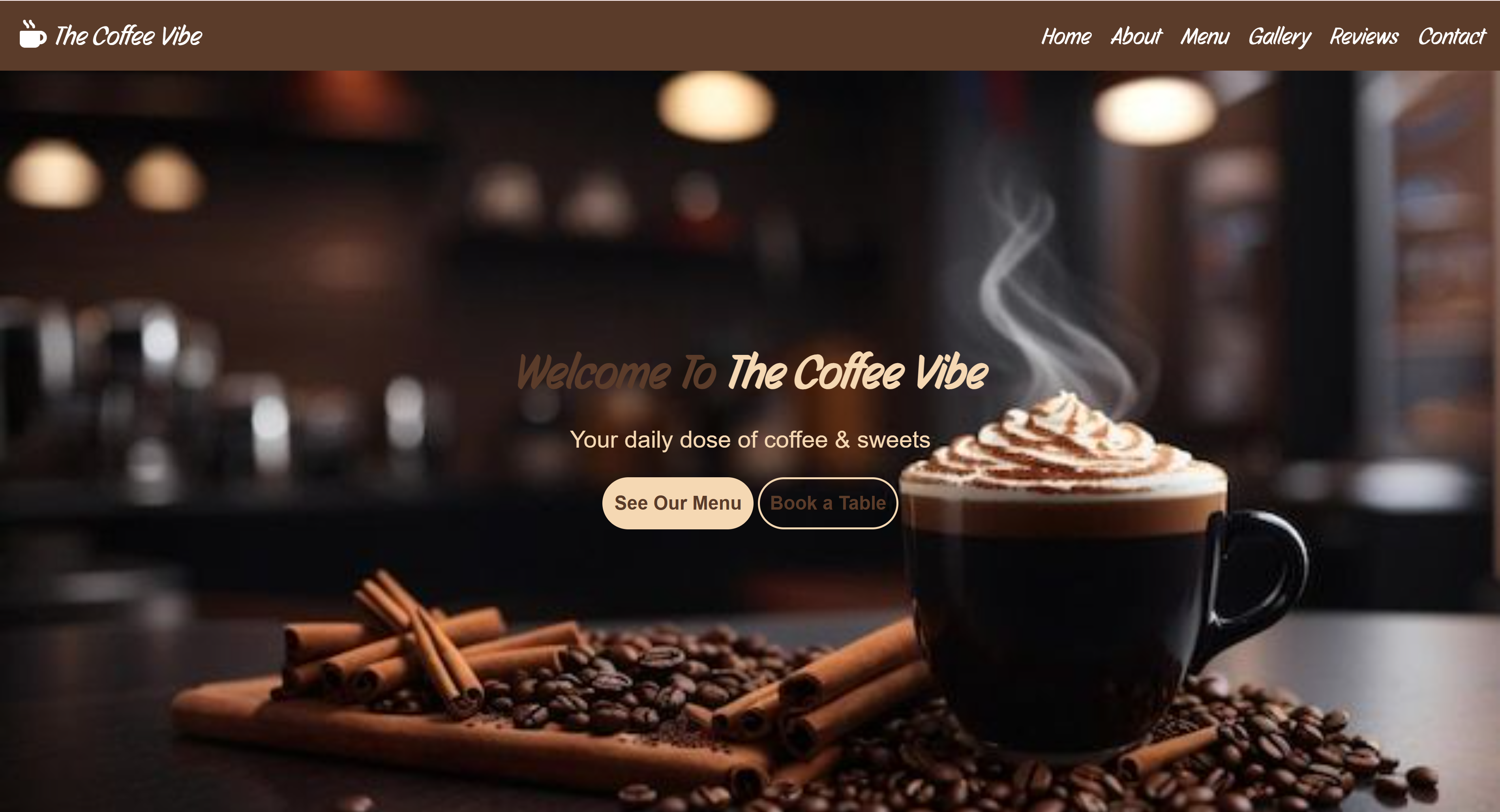 Coffee Shop Website